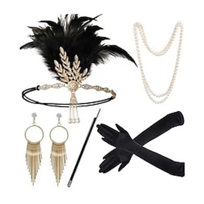 Head Jewelry Necklace Earrings Outfits Flapper Headband Retro Vintage 1920s Alloy For The Great Gatsby Cosplay Carnival Women's Costume Jewelry Fashion Jewelry miniinthebox Head Jewelry Necklace Earrings Outfits Flapper Headband Retro Vintage 1920s Alloy For The Great Gatsby Cosplay Carnival Women's Costume Jewelry Fashion Jewelry miniinthebox