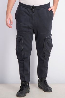 Mens Fleece Cargo Pants Black Mens Fleece Cargo Pants Black