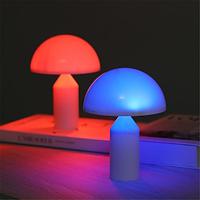 Color Changing Tap Light Mushroom Night Light Touch Bedroom Bedside Light Atmosphere Light Home Decoration Tabletop Ornaments AAA Batteries Powered 1pc Lightinthebox