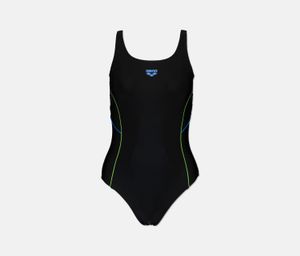 Womens Contour High One Piece Swimwear  Black