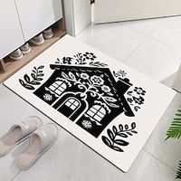 Christmas House Doormat Scandinavian Folk Art Xmas Non-Slip Oil Proof Rug Indoor Outdoor Mat Bedroom Decor Bathroom Mat Entrance Rug Door Mat miniinthebox - thumbnail