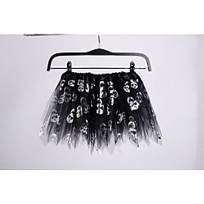 Women's Performance Homecoming Active Casual Mini Skirts Graphic Layered Tulle Pleated Purple Yellow Orange Lightinthebox