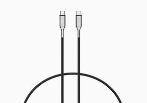 Cygnett Armoured 2.0 USB-C To USB-C Cable 1m - Black (5A/100W)