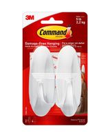 Command Designer Hooks Set of 2 Hooks and 4 Strips White