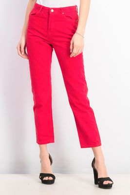 Womens Five Pocket Style Skinny Jeans Red Womens Five Pocket Style Skinny Jeans Red