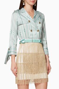 Separable Satin Fringe Dress