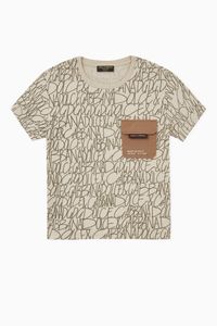 T-shirt with Cargo Pocket in DG-print Cotton Jersey