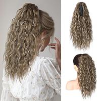 Ponytail Extension Claw Clip In Pony Tails Hair Extensions Multi Layered Long Wavy Curly Ponytail Clip On Fake Hair Soft Natural Synthetic Hairpieces for Women Daily Lightinthebox