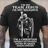 Men's T shirt Tee Back Print T Shirt Graphic Knights Templar Crew Neck Clothing Apparel 3D Print Outdoor Daily Short Sleeve Print Fashion Designer Vintage Lightinthebox