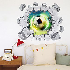 3D Broken Wall Fantasy Football Home Corridor Background Decoration Can Be Removed Stickers miniinthebox