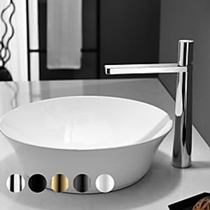 Bathroom Sink Faucet - High Hot  Cold Water Single Handle Deck Mount Vessel Vanity Sink Mixer Tap Hotel Bathroom Centerest Wash Basin Faucet Chrome/Black/Gold/ Brushed Gun Metal/White miniinthebox