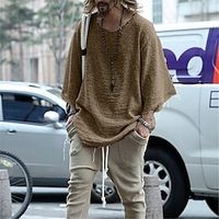 Men's T shirt Tee Tee Tee Top Long Sleeve Shirt Plain Crew Neck Street Vacation Long Sleeve Clothing Apparel Fashion Designer Basic Lightinthebox