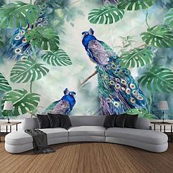 Animal Peacock Leaf Hanging Tapestry Wall Art Large Tapestry Mural Decor Photograph Backdrop Blanket Curtain Home Bedroom Living Room Decoration Lightinthebox