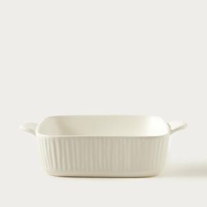 Textured Porcelain Baking Dish with Handles