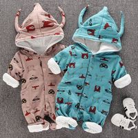 Animal Pattern Baby Warm Romper