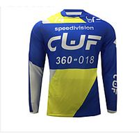 CAWANFLY Men's Long Sleeve Cycling Jersey Winter BlueYellow Bike Top Mountain Bike MTB Road Bike Cycling Quick Dry Breathable Sports Clothing Apparel  Micro-elastic Lightinthebox - thumbnail