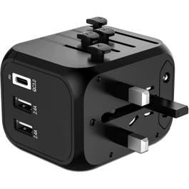 Xcell 20W International Travel Charger (XL-ITC-200-BLK)