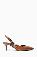 Safety Pin 55 Slingback Pumps in Patent Leather - thumbnail