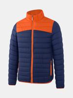 Patchwork Zip Pockets Lightweight Down Jackets