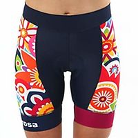 women's padded cycling shorts, chamois bike short, ladies colorful flower print biking bottom (large) Lightinthebox - thumbnail