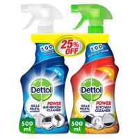 Dettol Kitchen Cleaner + Bathroom Cleaner 2 x 500 ml