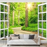 Landscape Wallpaper Mural Forest Wall Covering Sticker Peel and Stick Removable PVC/Vinyl Material Self Adhesive/Adhesive Required Wall Decor for Living Room Kitchen Bathroom miniinthebox - thumbnail