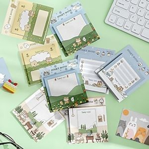 4 pcs Sticky Notes 7.67.6 inch Colorful Paper Lined Cute Self-adhesive Post It Notes for School Office Student miniinthebox