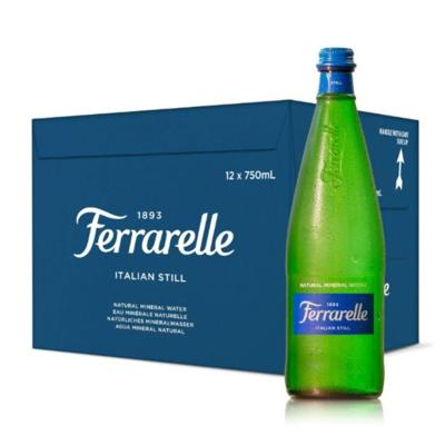 Ferrarelle Natural Still Mineral Water 750ml Glass, Case of 12