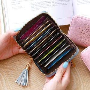 10 Card Slot Women Short Wallet Tassel Hollow Pattern Purse