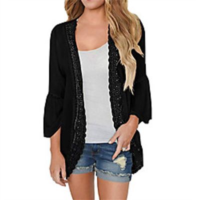 Women's Coat Street Daily Going out Fall Summer Regular Coat V Neck Regular Fit Lightweight Breathable Casual Jacket Long Sleeve Solid Color Patchwork Blushing Pink Wine White Lightinthebox