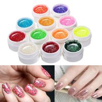 12 Colors Glitter UV Gel Builder Polish Set