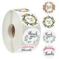 500Pcs Round Dog Paw Print Thank You Label Stickers Used for Shipping and Mailing Box Seal Labels Decorative Gifts Stickers For Christmas Gift Lightinthebox - thumbnail