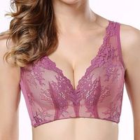 Sexy Seamless Breathable Gather Lace Soft Wireless Adjustable Bras
