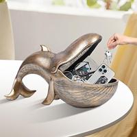 Whimsical Whale Statue Candy Dish - Unique Home Decor for Entryway Tables, Key Bowls, or as a Big Mouth Container for Storage Lightinthebox