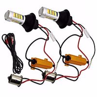 2Pcs BA15S BAU15S 1156 T20 7440 LED Switchback DRL Turn Signal Lamp 12V 42 SMD 2835 Auto Daytime Driving Light Decoder Lightinthebox - thumbnail