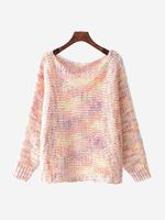 Gradient Long Sleeve Pullover Sweaters