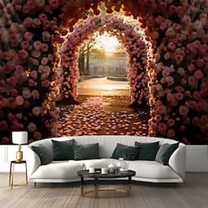 Floral Arch Hanging Tapestry Wall Art Large Tapestry Mural Decor Photograph Backdrop Blanket Curtain Home Bedroom Living Room Decoration Lightinthebox