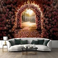 Floral Arch Hanging Tapestry Wall Art Large Tapestry Mural Decor Photograph Backdrop Blanket Curtain Home Bedroom Living Room Decoration Lightinthebox - thumbnail