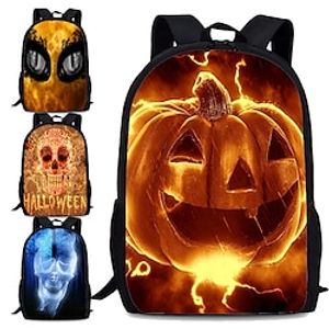 Schoolbag Halloween for Student Boys Girls Water Resistant Wear-Resistant Large Capacity Nylon School Bag Back Pack Satchel 175.111 inch Lightinthebox