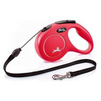 Flexi New Classic S Tape Cat/Dog Leash 5M - Red - thumbnail