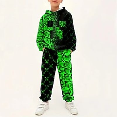 Boys 3D Geometric Hoodie Sweatpants Set Long Sleeve 3D Printing Spring Fall Active Fashion Cool Polyester Kids 3-12 Years Hooded Outdoor Street Vacation Regular Fit Lightinthebox Boys 3D Geometric Hoodie Sweatpants Set Long Sleeve 3D Printing Spring Fall Active Fashion Cool Polyester Kids 3-12 Years Hooded Outdoor Street Vacation Regular Fit Lightinthebox