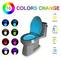 LED Human Body Sensing Light up in Night Human Body Toilet Hanging Atmosphere 816 Colors Toilet Sensing Light Toilet Lid Light Lightinthebox