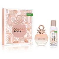 Benetton Colors De Benetton Woman Rose (W) Set Edt 80Ml + 24H Deodorant 150Ml