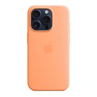 iPhone 15 Pro Silicone Case with Mag Safe | Color Orange Sorbet