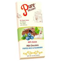 Pure Delight Rice Ball And Blueberry Milk Chocolate 80 Gr Carton