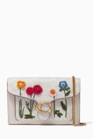 Tabby Chain Clutch with Floral Embroidery - thumbnail