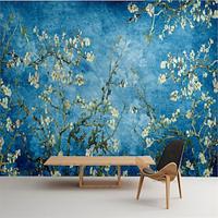 Cool Wallpapers Bluer Flowers Wallpaper Wall Mural Wall Covering Sticker Peel and Stick Removable PVC/Vinyl Material Self Adhesive/Adhesive Required Wall Decor for Living Room Kitchen Bathroom Lightinthebox