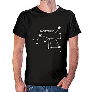 Men's Unisex Tee T shirt Hot Stamping Graphic Prints Star Letter Plus Size Print Short Sleeve Casual Tops Cotton Basic Fashion Designer Big and Tall White Black Wine miniinthebox
