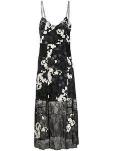 McQ Alexander McQueen floral-print lace-panel cami dress - Black