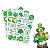 Irish Clover Scallion Powder Tattoo Sticker St. Patrick's Day Carnival Party Decorations Waterproof Tattoo Sticker Lightinthebox - thumbnail